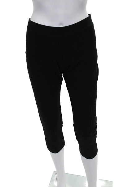 Eileen Fisher Women Capri Leggings Black Polyester Blend Size PS