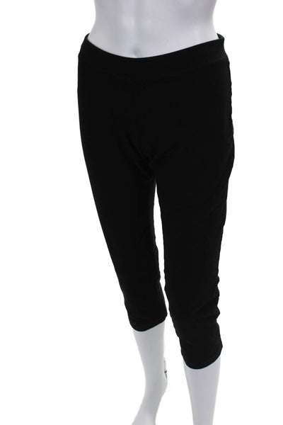 Eileen Fisher Women Capri Leggings Black Polyester Blend Size PS