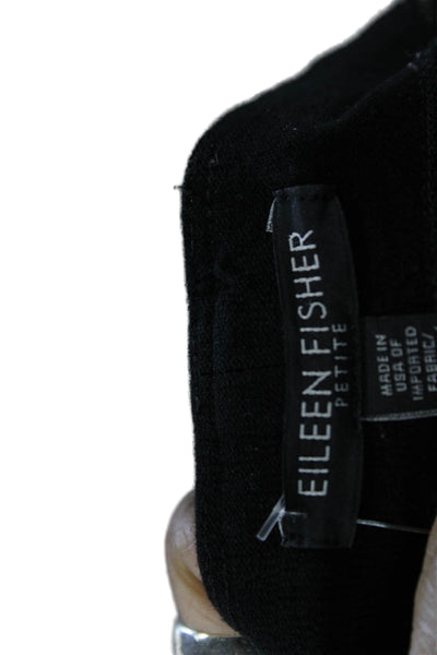 Eileen Fisher Women Capri Leggings Black Polyester Blend Size PS