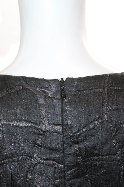 Chloe Women Sheath Dress Black Animal Print Short Sleeve Size M