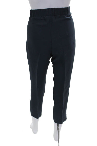 Index Women Cropped Silk Blue Pull On Pants Size S