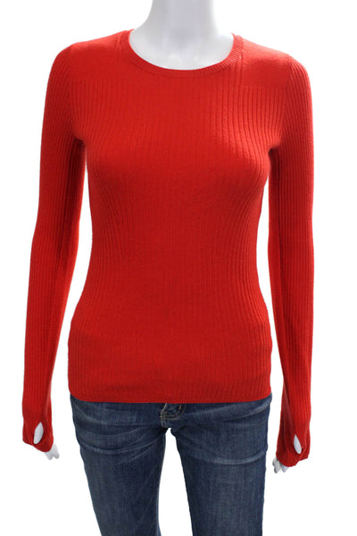 Rag & Bone Womens Wool Crew Neck Pullover Red Long Sleeve Size XS