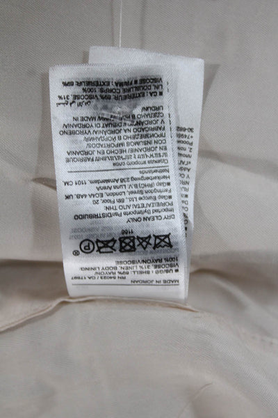 Banana Republic Women Beige Rayon Sleeveless Vest Petite Size S