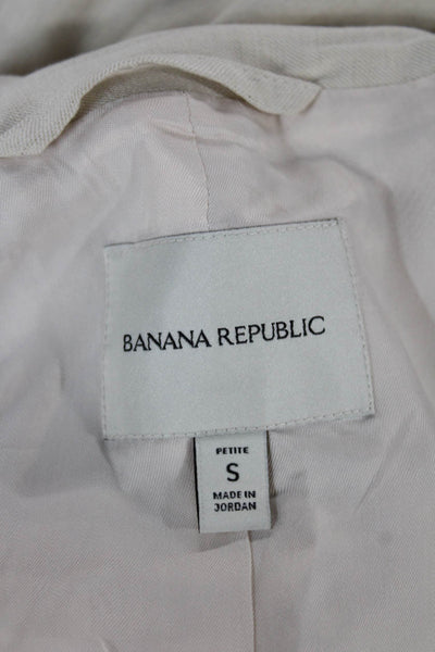 Banana Republic Women Beige Rayon Sleeveless Vest Petite Size S