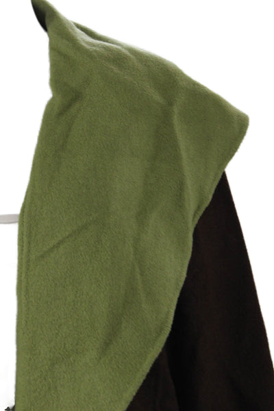 Lafayette 148 New York Women Wool Overcoat Brown Long Sleeve Size S