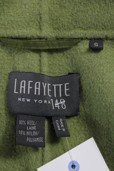 Lafayette 148 New York Women Wool Overcoat Brown Long Sleeve Size S