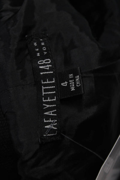 Lafayette 148 New York Women Black Viscose Blazer Long Sleeve Button Size 4
