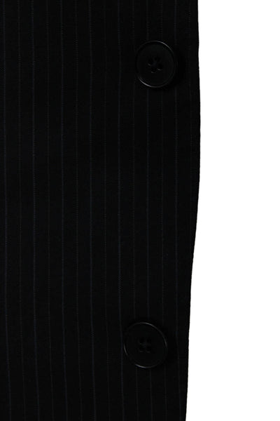 Ermenegildo Zegna Men Wool Striped Blue Suit Jacket Size 50