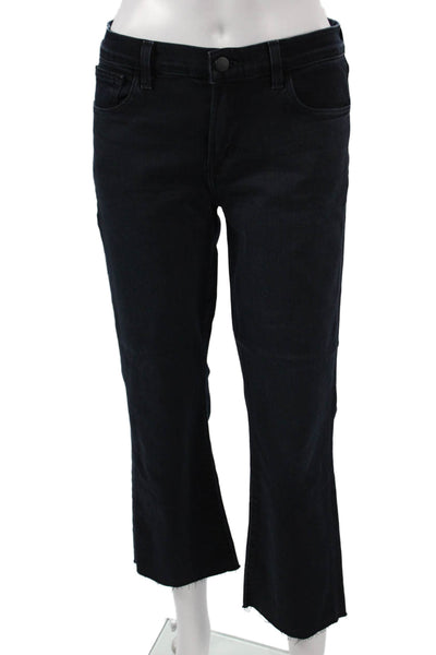 J Brand Womens Cropped Jeans Blue Cotton Mid Rise Inseam 25 Size 28