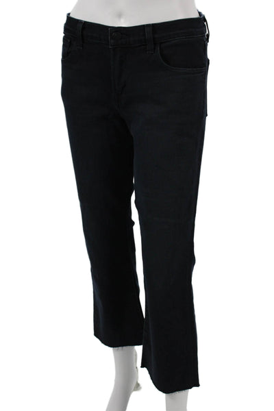 J Brand Womens Cropped Jeans Blue Cotton Mid Rise Inseam 25 Size 28