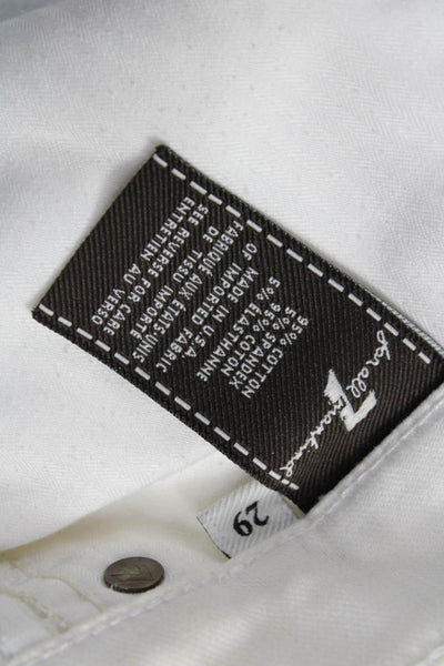 7 For All Mankind Women Cropped White Jeans Size 29