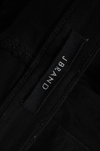 J Brand Womens Black Cropped Jeans Mid Rise Cotton Inseam 25 Size 28