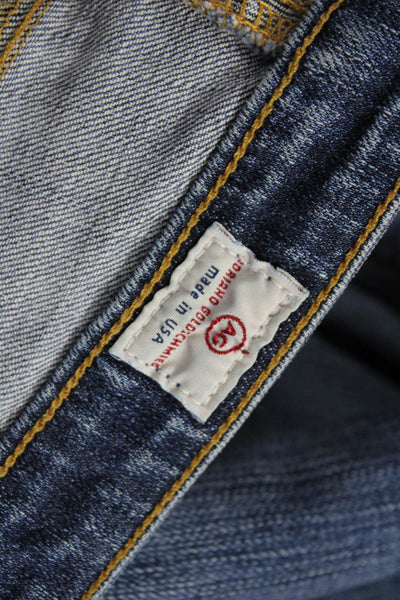 AG Adriano Goldschmied Womens Skinny Jeans Blue Cotton Blend Size 28