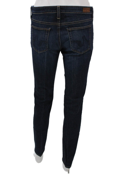 AG Adriano Goldschmied Women Skinny Jeans Blue Cotton Size 28