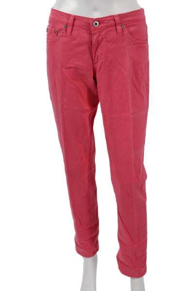 AG Adriano Goldschmied Womens Pink Straight Jeans Size 30