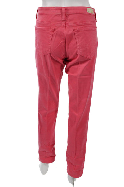 AG Adriano Goldschmied Womens Pink Straight Jeans Size 30