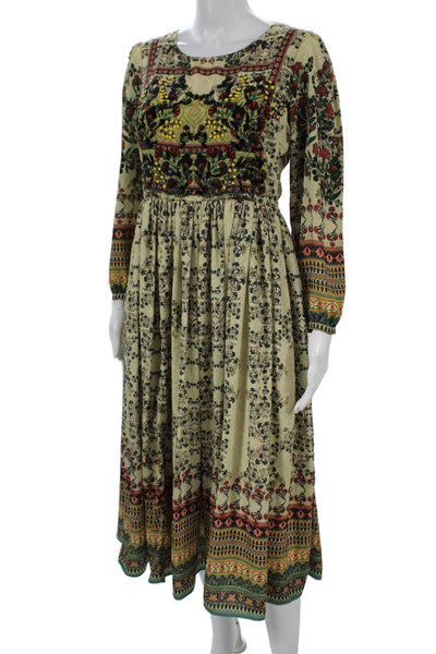 Bhanuni By Jyoti Women Fit & Flare Multicolor Polyester Dress Size 4