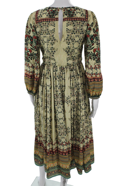 Bhanuni By Jyoti Women Fit & Flare Multicolor Polyester Dress Size 4