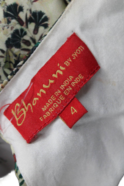 Bhanuni By Jyoti Women Fit & Flare Multicolor Polyester Dress Size 4