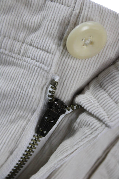 Banana Republic Womens Cargo Pants Beige Cotton Button Inseam 25 Size 8