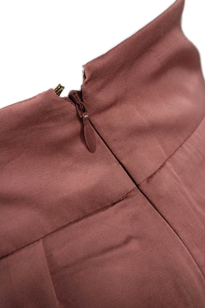 Sezane Women Dress Pants Pink Viscose Zip Inseam 30 Size 40