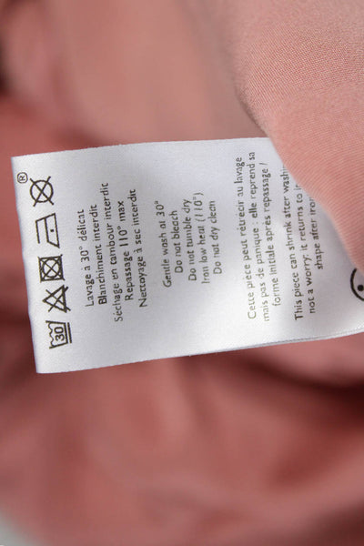 Sezane Women Dress Pants Pink Viscose Zip Inseam 30 Size 40