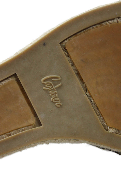 Castaner Womens Wedge Heel Velvet Ankle Strap Espadrilles Pumps Brown Size 40