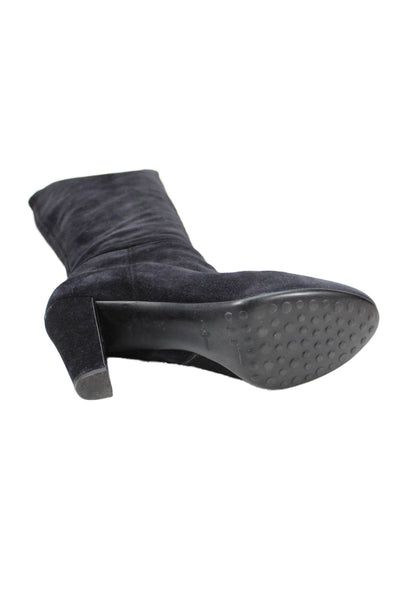 The Original Car Shoe Womens Side Zip Block Heel Knee High Boots Black Size 40.5