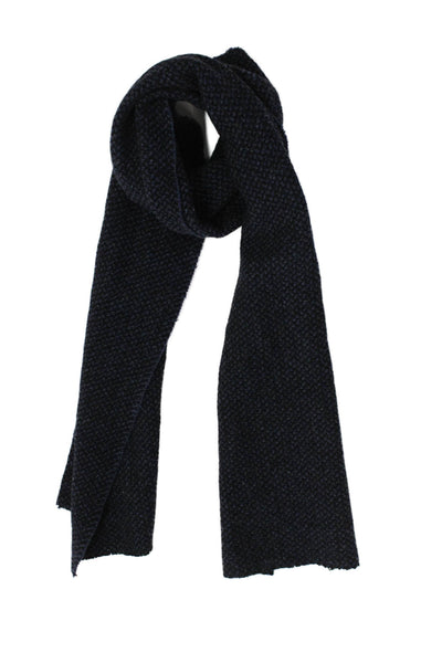 J Crew Womens Tweed Light Weight Scarf Navy Blue Black Size One Size