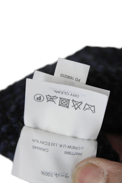 J Crew Womens Tweed Light Weight Scarf Navy Blue Black Size One Size