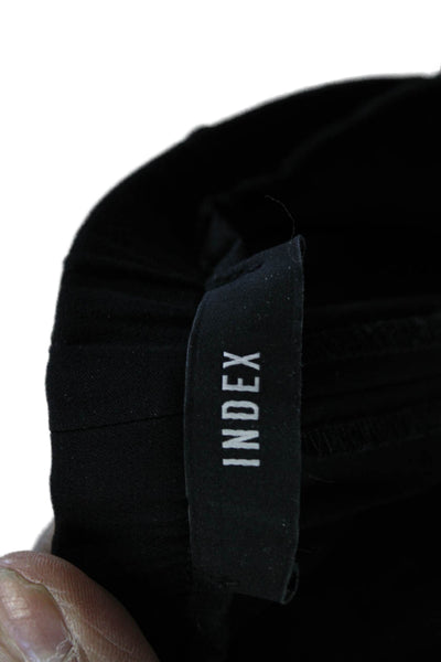 Index Womens Ankle Silk Black Pants Size S