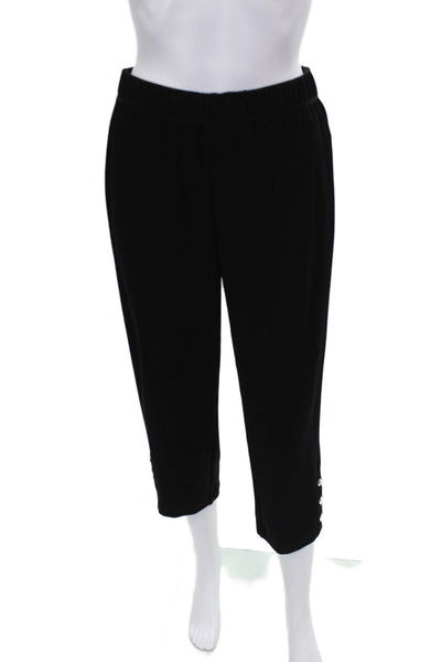 Travelers By Chico's Womens Black Capri Pants Size S