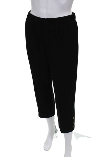 Travelers By Chico's Womens Black Capri Pants Size S