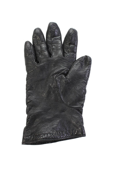 Ann Taylor Womens Leather Driving Gloves Black Size 7