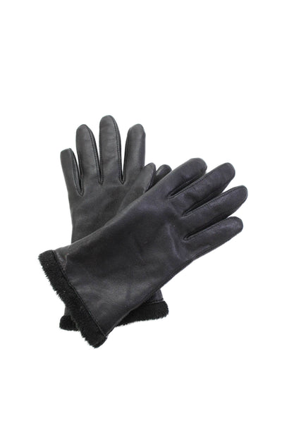 Charter Club Womens Leather Pull On Driving Gloves Black Size Medium
