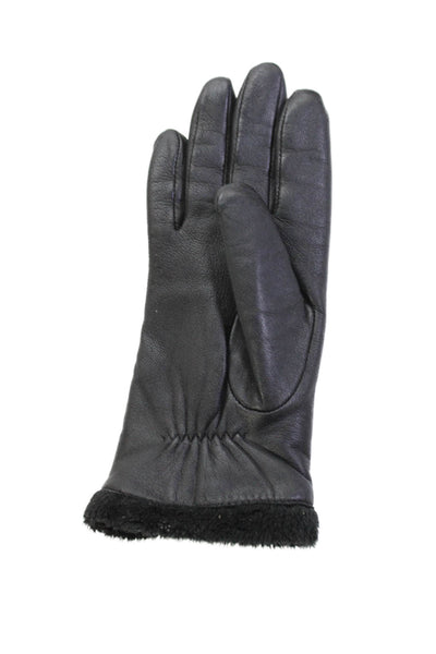 Charter Club Womens Leather Pull On Driving Gloves Black Size Medium