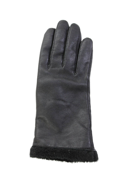 Charter Club Womens Leather Pull On Driving Gloves Black Size Medium