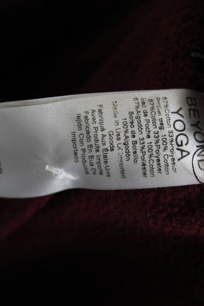 Beyond Yoga Women Sweatpants Red Pull On 67% Cotton Size XS