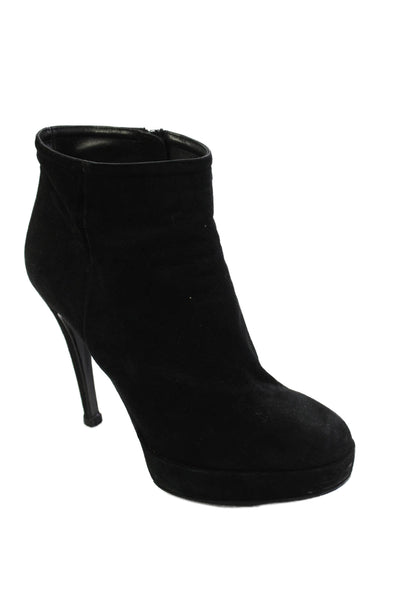 CO OP Barneys New York Womens Side Zip Stiletto Platform Booties Black Size 40