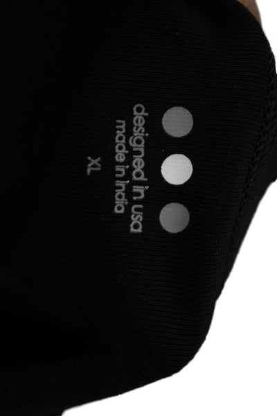 Three Dots Women Black Scoop Neck Basic Tank Cotton Size XL