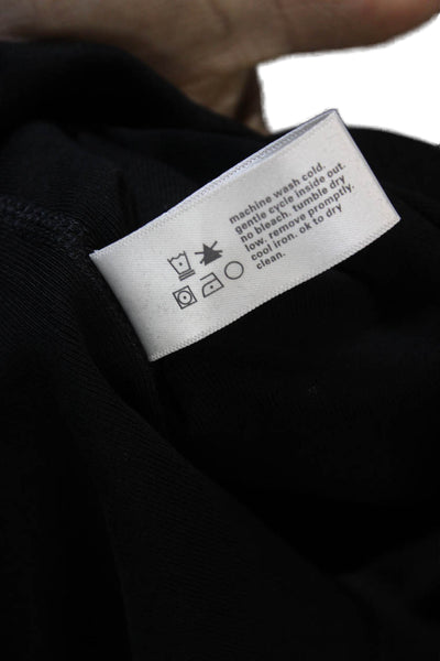 Three Dots Womens Basic Sleeveless Scoop Neck Black Cotton Tank Size XL