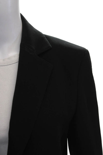 Theory Womens Black Triacetate Blazer Button Closure Long Sleeve Size 6