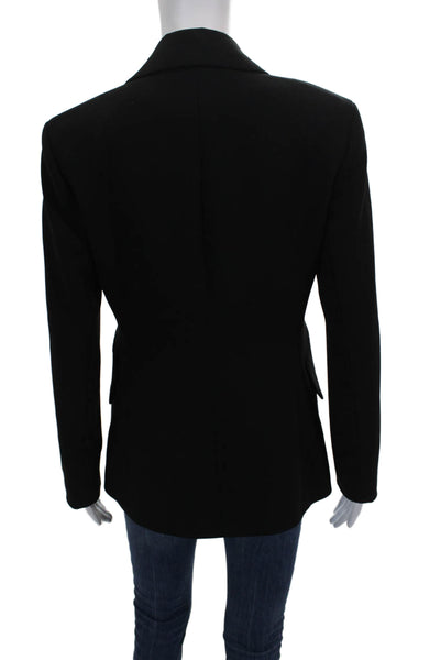 Theory Womens Black Triacetate Blazer Button Closure Long Sleeve Size 6