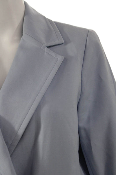 Talbots Womens Basic Jacket Blue Button Closure Long Sleeve Size 4