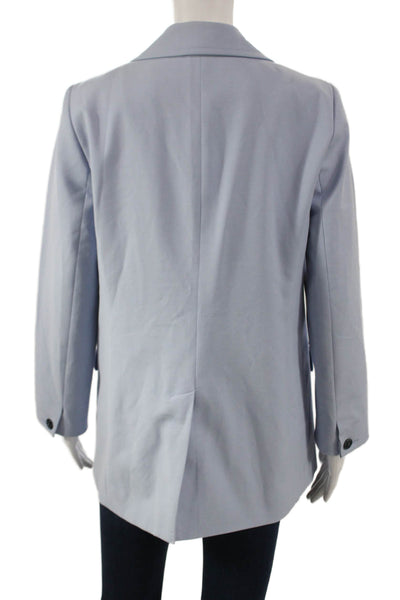 Talbots Womens Basic Jacket Blue Button Closure Long Sleeve Size 4