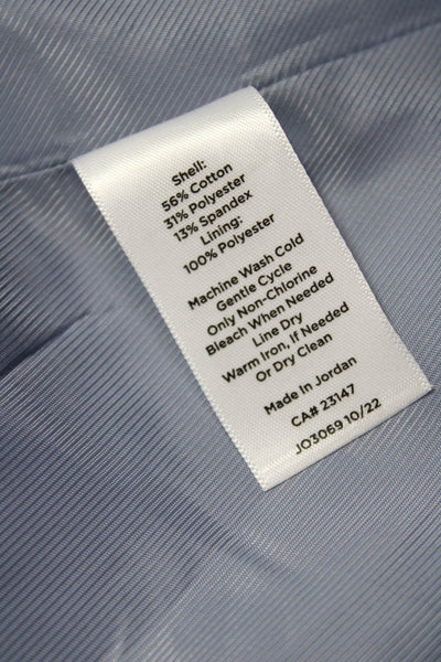 Talbots Womens Basic Jacket Blue Button Closure Long Sleeve Size 4