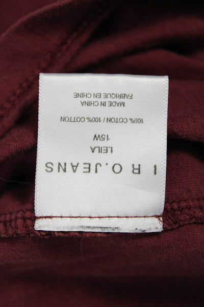 IRO Jeans Womens Red Sleeveless Tunic Round Neck Cotton Summer Size L