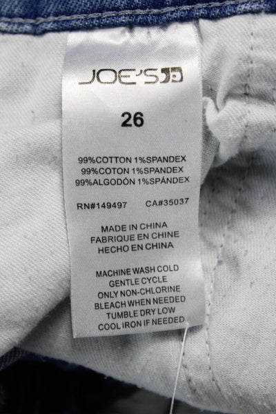 Joes Women Mom Jeans Blue Cotton Button Mid Rise Size 26