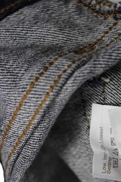 J Crew Womens Cropped Jeans Blue High Rise Button Size 27