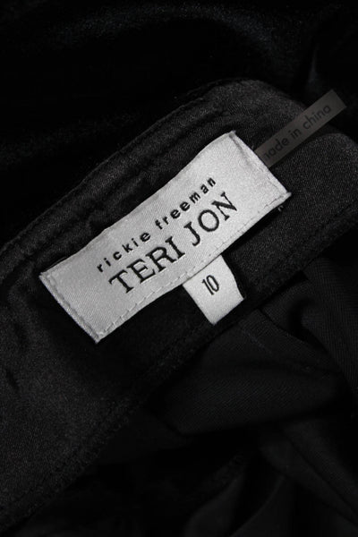 Rickie Freeman Teri Jon Womens Dress Pants Black 94% Polyester Size 10